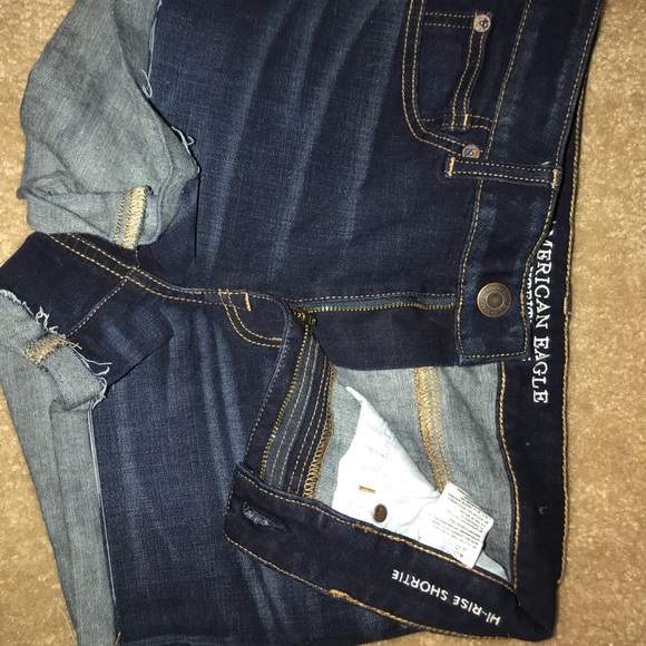 american eagle denim shorts hi rise shortie shortie midi